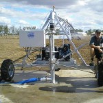 Towable 5" aluminium pipe pivot centre with genset